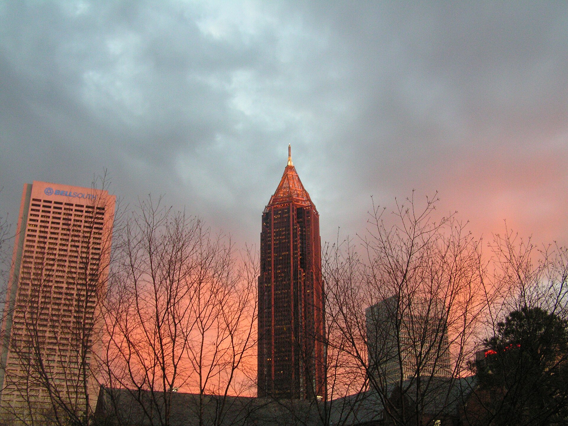 Atlanta skyline at dusk
